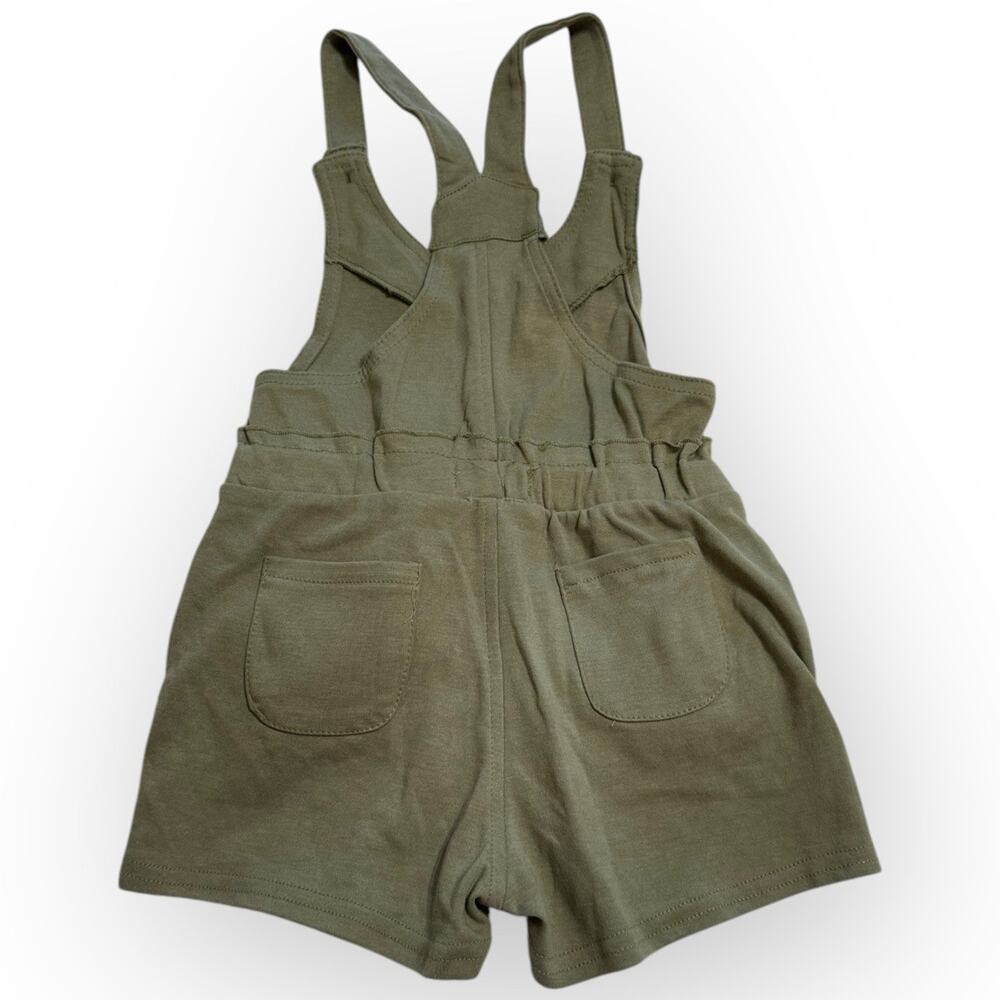 EUC Kensie Girl Olive Green Overalls Romper – Size 7 - 417 - Picture 3 of 7